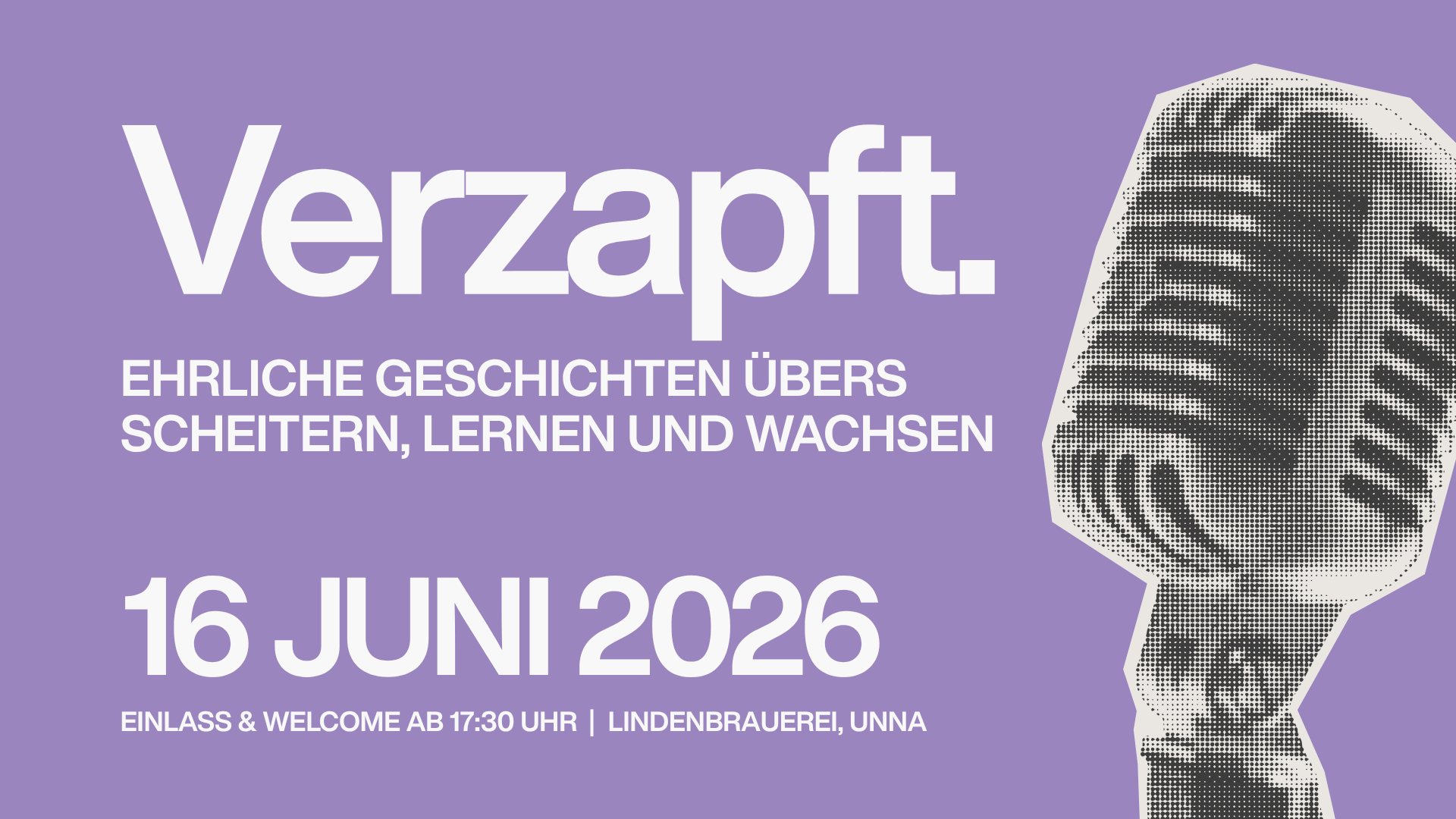 Flyer für das Event Verzapft am 16. Juni in Unna